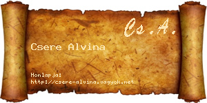 Csere Alvina névjegykártya
